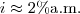 i \approx 2\% \mbox{a.m.}
