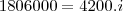 1806000 = 4200.i