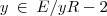 y\:\in\:E/yR-2 y\:\in\:E/yR-2