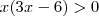 x(3x-6)>0