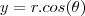 y=r.cos(\theta)