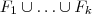 F_1 \cup \hdots \cup F_k