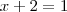 x + 2 = 1 x + 2 = 1