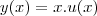 y(x) = x. u(x) y(x) = x. u(x)