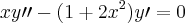 xy\prime\prime-(1+2{x}^{2})y\prime=0