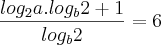 \frac{log_2{a}.log_b{2} + 1}{log_b{2}}=6