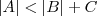 |A|<|B| + C