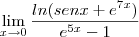 \lim_{x\to 0}\frac{ln(senx+e^{7x})}{e^{5x}-1} \lim_{x\to 0}\frac{ln(senx+e^{7x})}{e^{5x}-1}