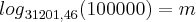 {log}_{31201,46}(100000)=m {log}_{31201,46}(100000)=m