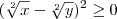 (\sqrt[2]{x} - \sqrt[2]{y})^{2} \geq 0