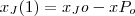 x_J(1) = x_Jo - xP_o x_J(1) = x_Jo - xP_o