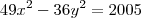 49x^2-36y^2=2005