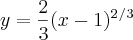 y=\frac{2}{3}(x-1)^2^/^3