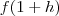 f(1+h)