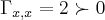 {\Gamma}_{x,x}=2\succ0