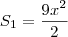 S_1 = \frac{9x^2}{2}