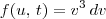 f(u,\,t)=v^3\,dv f(u,\,t)=v^3\,dv
