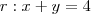 r:x+y=4 r:x+y=4