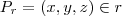 P_r = (x,y,z) \in r P_r = (x,y,z) \in r