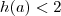 h(a) < 2 h(a) < 2