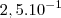 2,5.{10}^{-1} 2,5.{10}^{-1}
