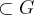 \subset G \subset G