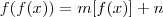 f(f(x))=m[f(x)]+n