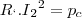R{}_{`}.I{}_{2}{}^{2} = p{}_{c} R{}_{`}.I{}_{2}{}^{2} = p{}_{c}