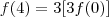f(4)=3[3f(0)]