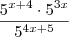 \frac{5^{x+4} \cdot 5^{3x}}{5^{4x+5}}