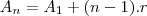 A_n=A_1+(n-1).r