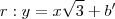 r: y = x\sqrt{3} + b' r: y = x\sqrt{3} + b'