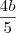 \frac{4b}{5} \frac{4b}{5}