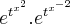 {e}^{t^{x^{2}}}.{e}^{t^{x^{-2}} {e}^{t^{x^{2}}}.{e}^{t^{x^{-2}}
