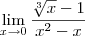\lim_{x\to 0} \frac{\sqrt[3]{x} - 1}{x^2 - x}