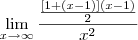 \lim_{x\to\infty} \frac{\frac{[1 + (x-1)](x-1)}{2}}{x^2}