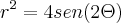 r^2=4sen(2\Theta) r^2=4sen(2\Theta)