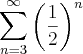 \sum_{n=3}^{\infty}\left(\frac{1}{2}\right)^n