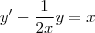 y'-\frac{1}{2x}y=x