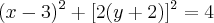 (x - 3)^2 + [2(y + 2)]^2 = 4