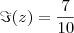\Im (z) = \frac{7}{10}
