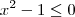 x^2-1\le0
