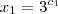 x_1 = 3^{c_1}
