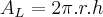 {A}_{L}=2\pi.r.h