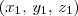 (x_1,\,y_1,\,z_1) (x_1,\,y_1,\,z_1)