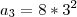 a_3 = 8 * 3^2