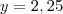 y=2,25