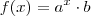 f(x)=a^x\cdot b