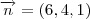 \overrightarrow{n}=(6,4,1)