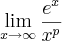 \lim_{x\rightarrow\infty} \frac{e^x}{x^p}